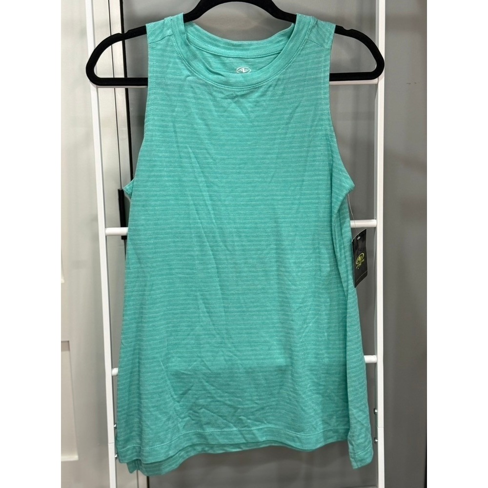 Athletic Works Womens Green Space Dye Sleeveless Activewear Tank Top S Gymcore